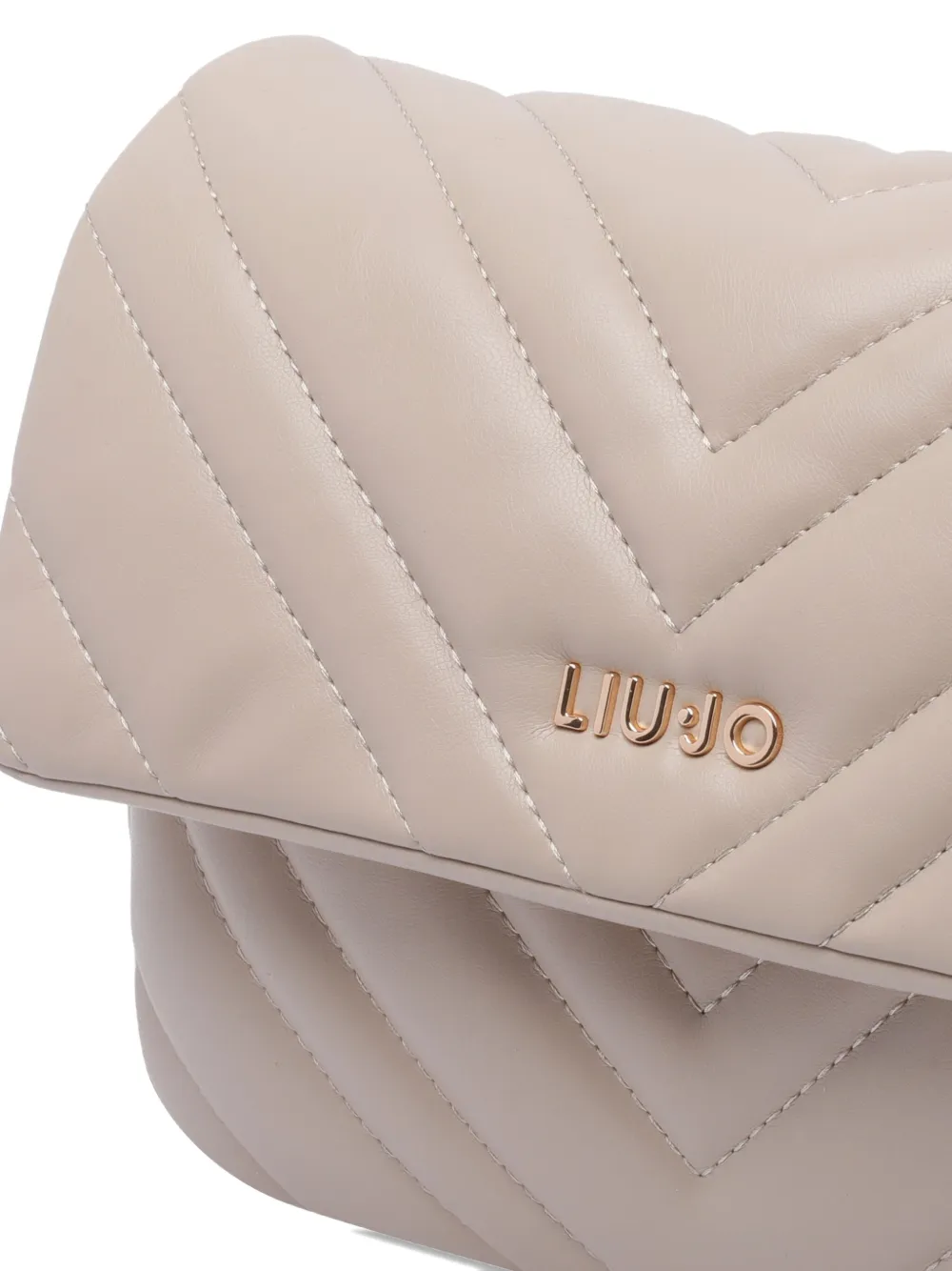 Liu •jo Quilted Push-lock Shoulder Bag In Neutral