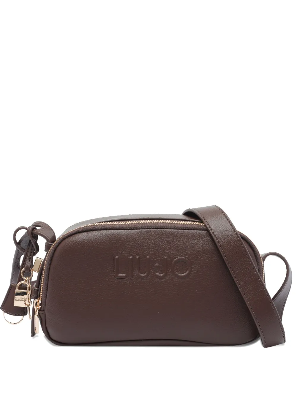 LIU JO medium logo-embossed zip-top shoulder bag | Brown | Image 1