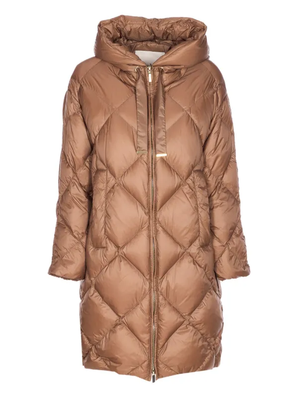 Max Mara Trefe フーデッド ダウンジャケット | ブラウン | FARFETCH JP