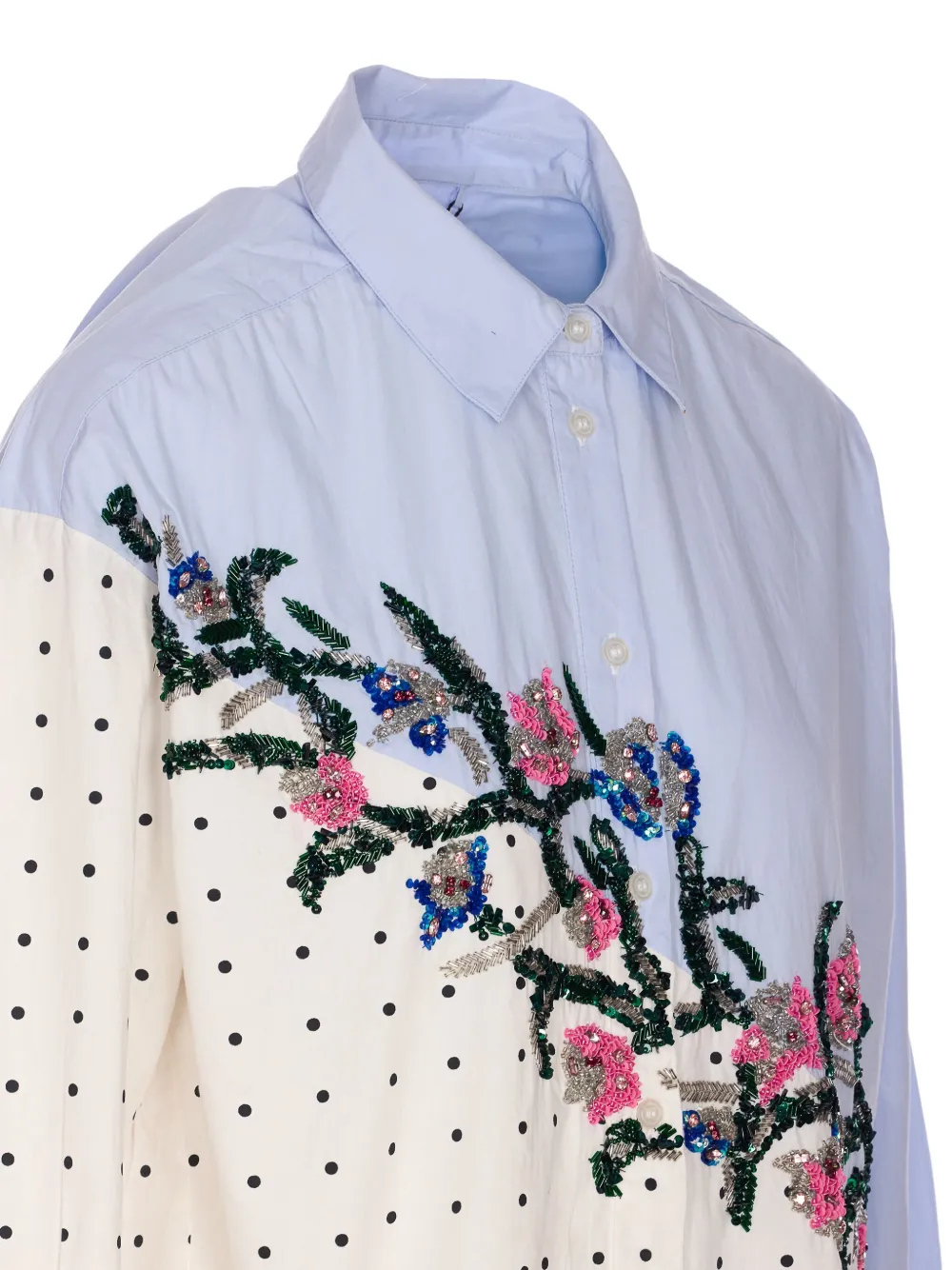 Essentiel Antwerp Blouse verfraaid met stippen Blauw