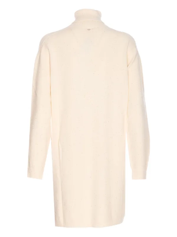 LIU JO high-neck Sequin Short Dress White FARFETCH JO