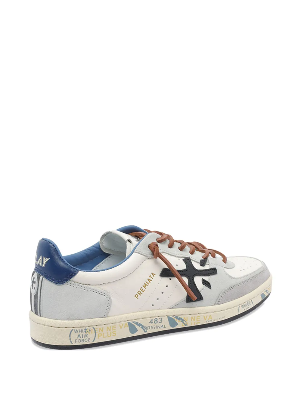 Premiata Bskt Clay 7617 Leather Sneakers In Blue