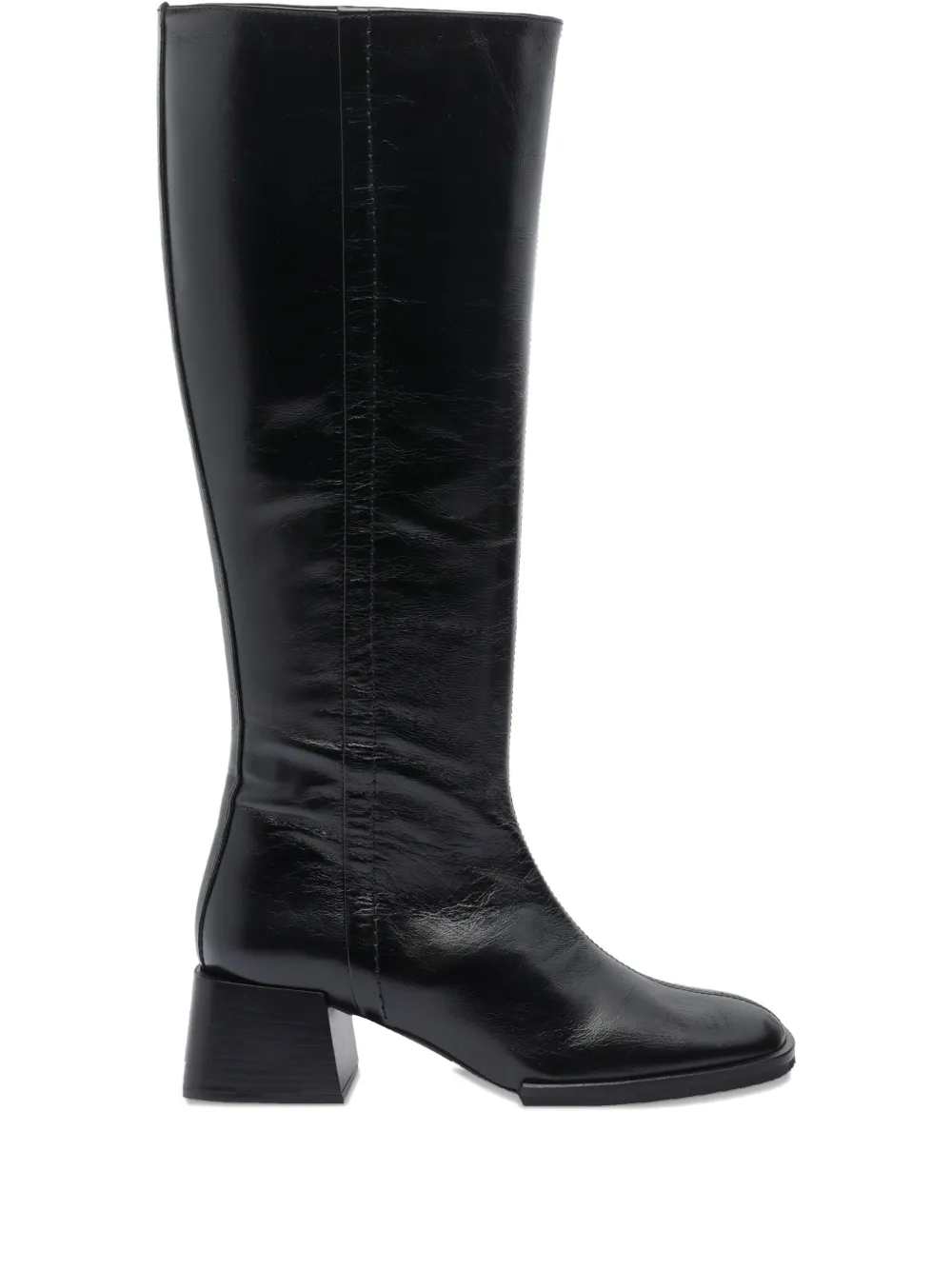 Poeve 50mm Leather Zip-detail Boots In Black