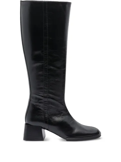 POEVE 50mm leather zip-detail boots
