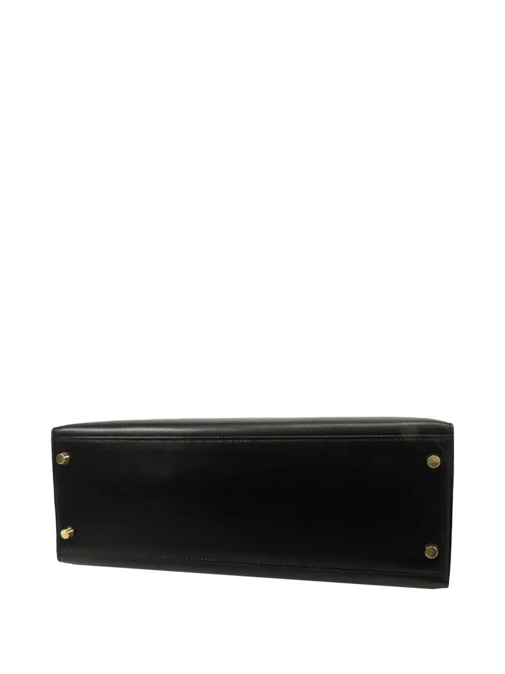 Pre-owned Hermes 1996 Box Calf Kelly Sellier 32 Satchel In Black