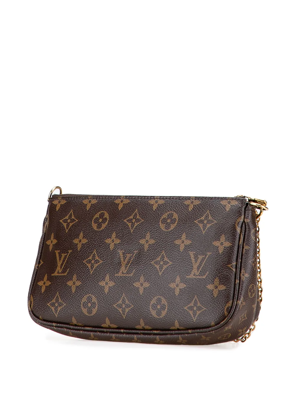 Pre-owned Louis Vuitton 2021-2025 Monogram Multi Pochette Accessoires Satchel In Brown