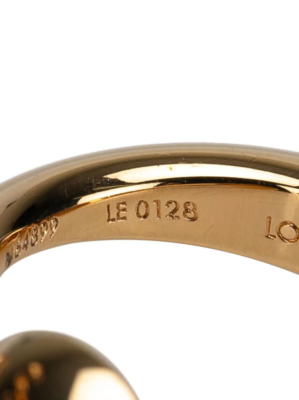 Pre-owned Louis Vuitton 2018 Gold Plated Studs Interchangeable Studdy Cocktail Ring Costume Ring