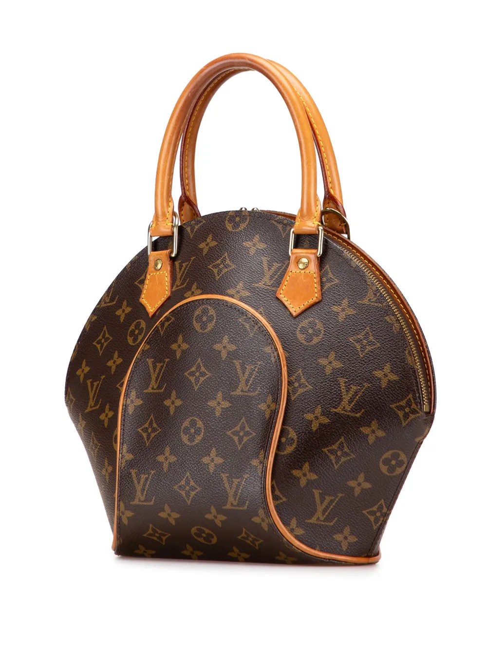 Pre-owned Louis Vuitton 2000 Monogram Ellipse Pm Handbag In Brown