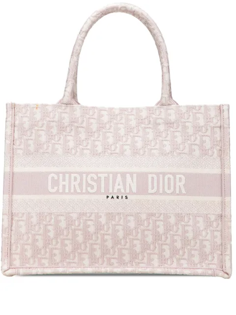 Christian Dior Pre-Owned 2021 Medium Oblique Embroidered Canvas Book tote bag
