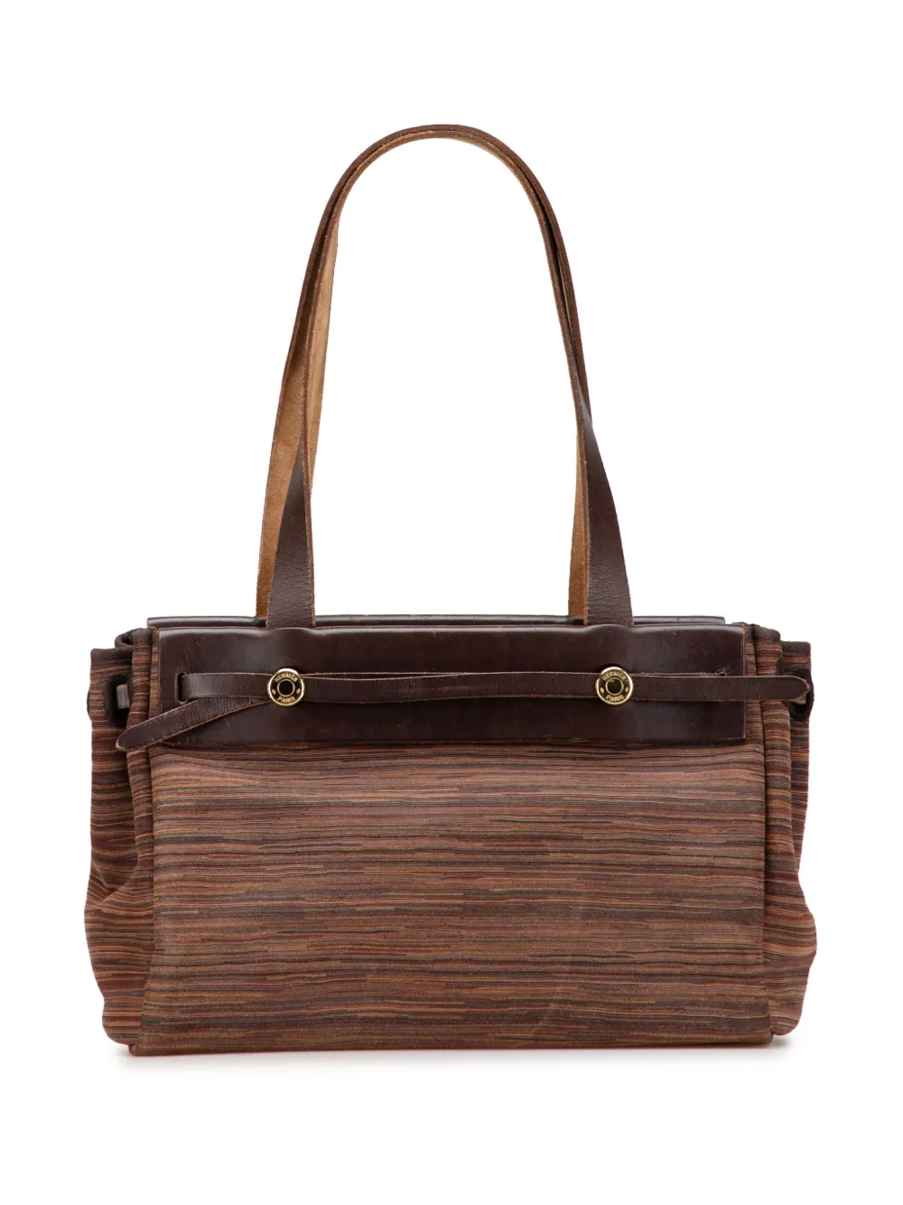 Hermès Pre-Owned 2003 Vibrato Herbag Cabas PM tote bag - ブラウン Hermès Pre-Owned 2003 Vibrato Herbag Cabas PM tote bag - ブラウン