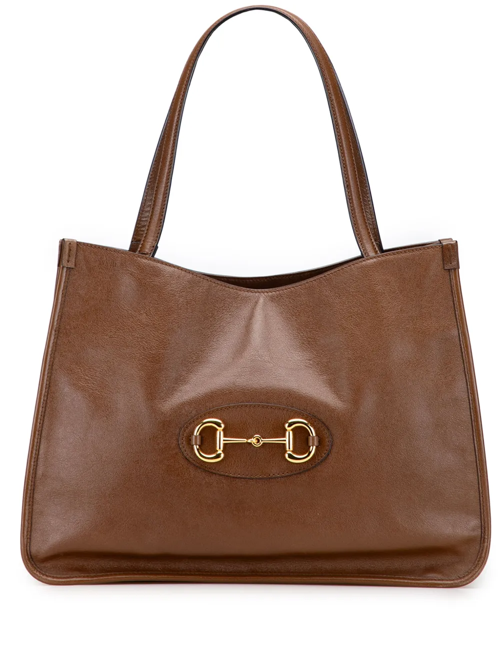 Gucci Pre-Owned 2000-2015 Medium Leather Horsebit 1955 tote bag - ブラウン Gucci Pre-Owned 2000-2015 Medium Leather Horsebit 1955 tote bag - ブラウン