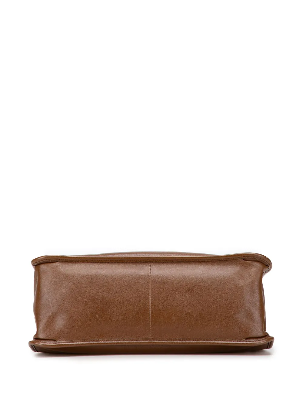 Pre-owned Gucci 2000-2015 Medium Leather Horsebit 1955 Tote Bag In Brown