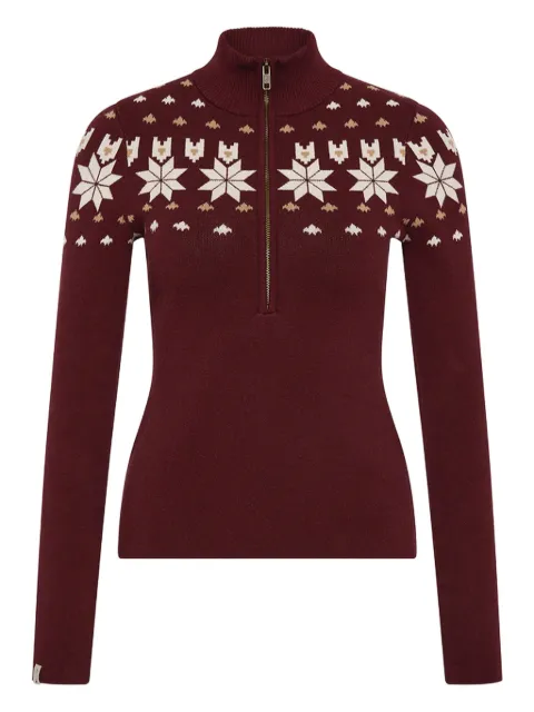 The Upside half-zip snowflake-motif sweater
