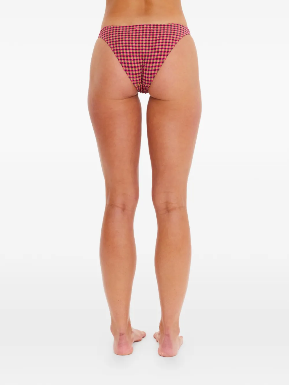 The Upside Aliki Christy geruite bikinislip Rood