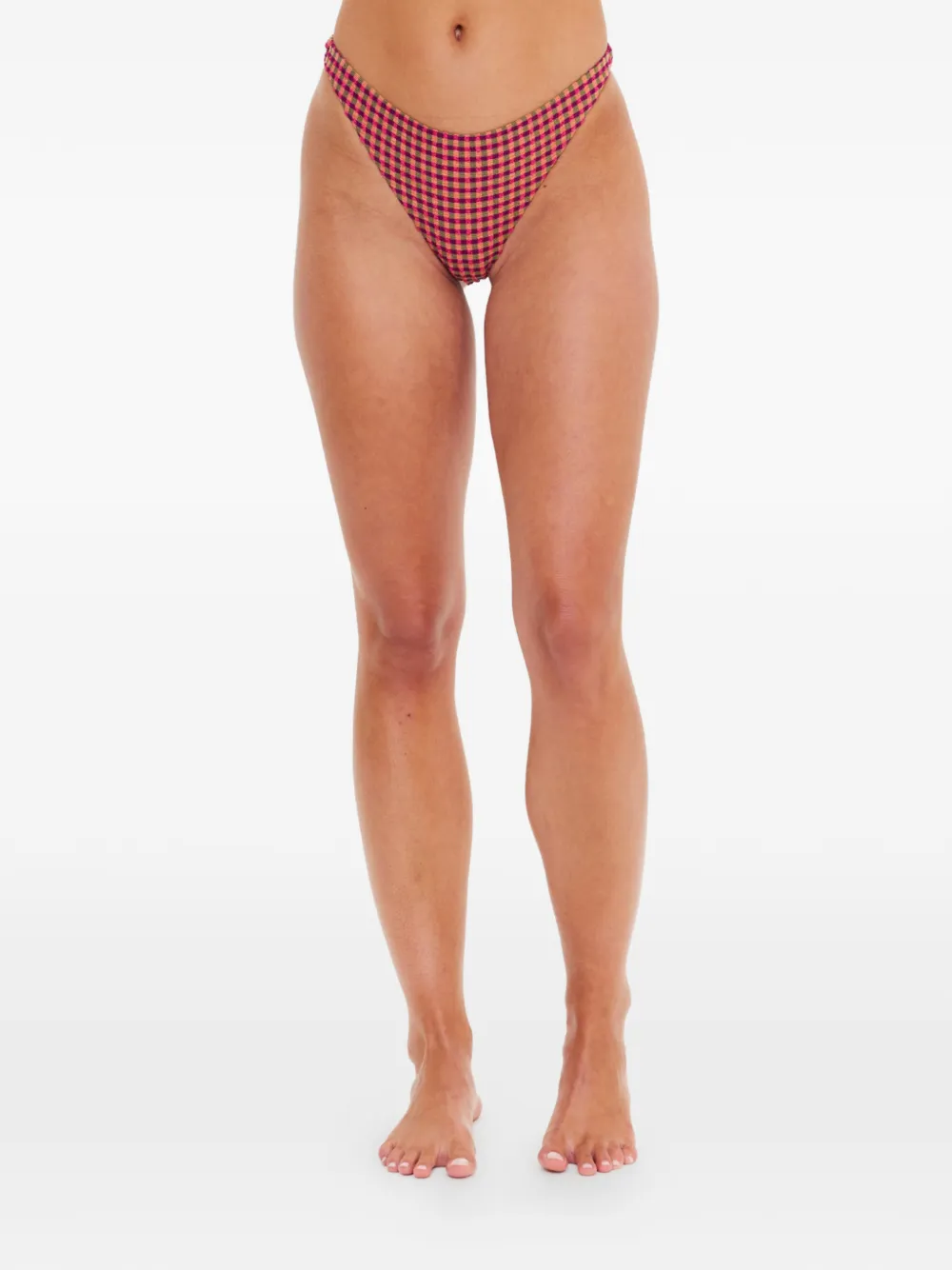  The Upside Aliki Christy Checkered-pattern Bikini Bottoms 