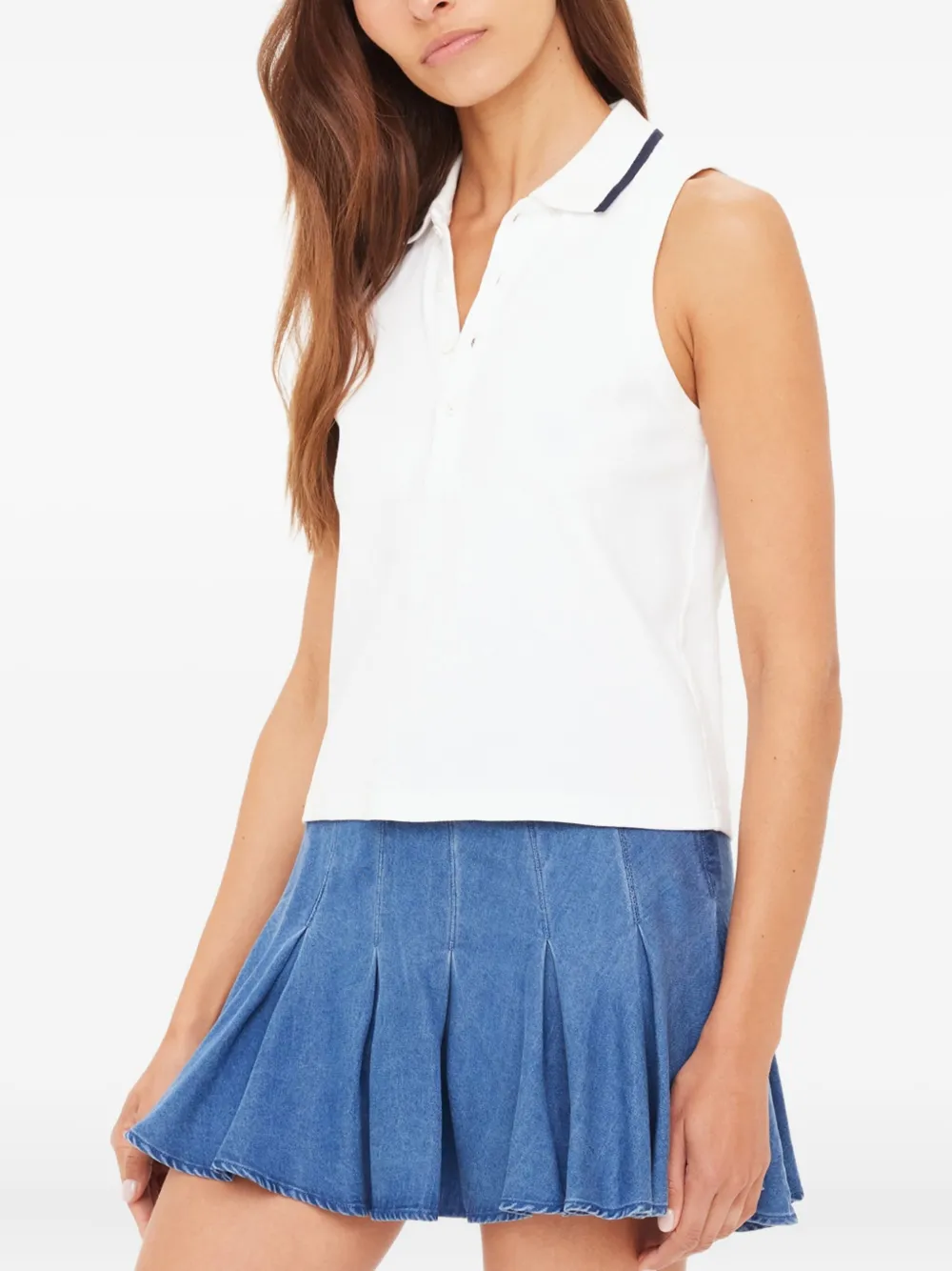 The Upside Henri poloshirt met kraag Wit