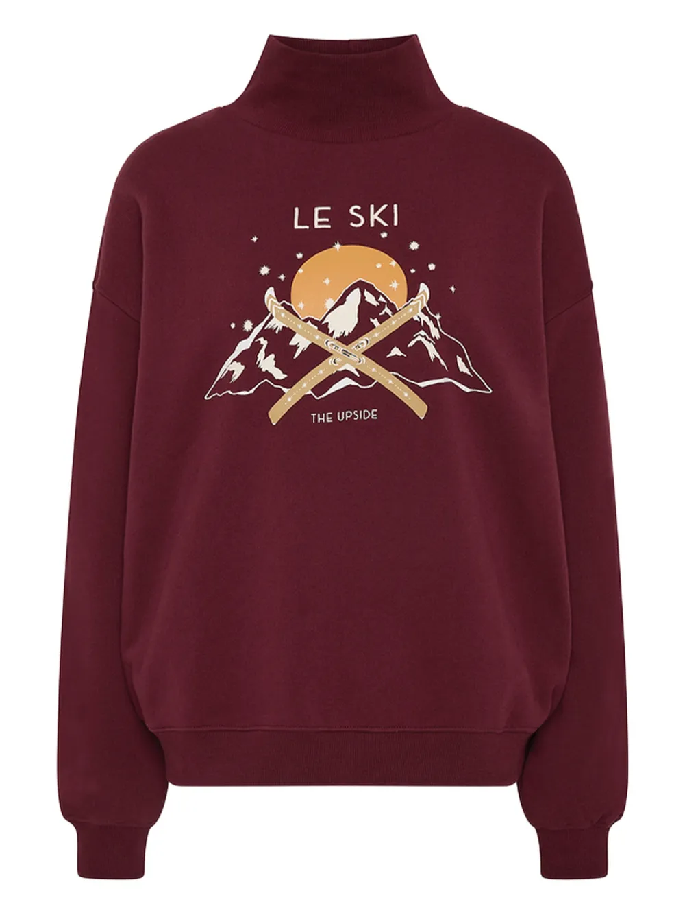 The Upside Clementine turtleneck ski top | Red | Image 1