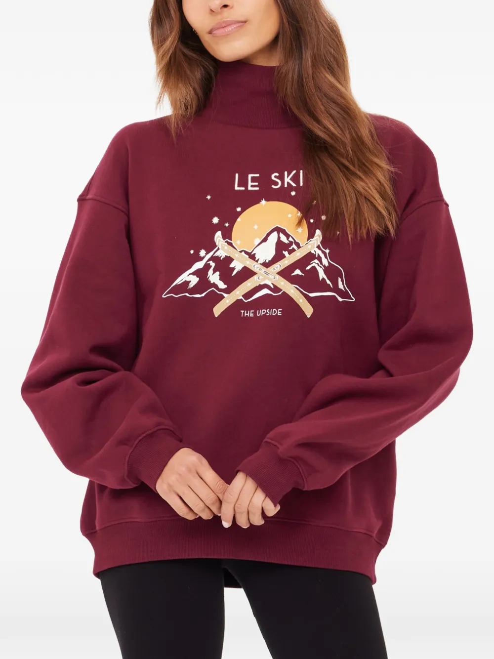 The Upside Clementine turtleneck ski top Rood