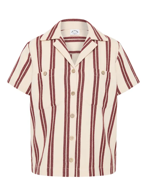 The Upside Baja Katia Striped Shirt in Neutrals