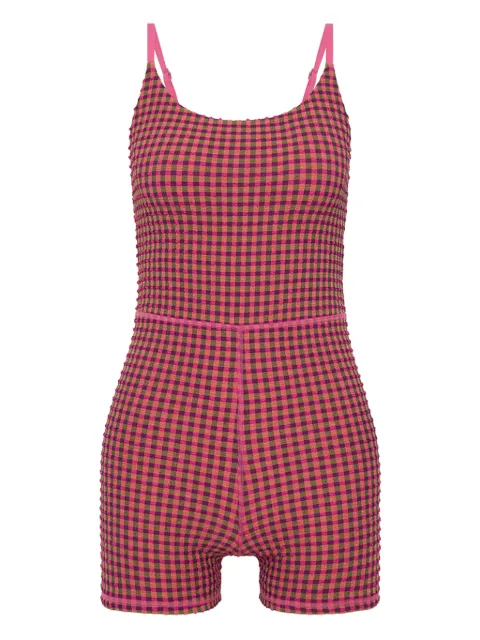 The Upside Aliki Kiva check-pattern playsuit