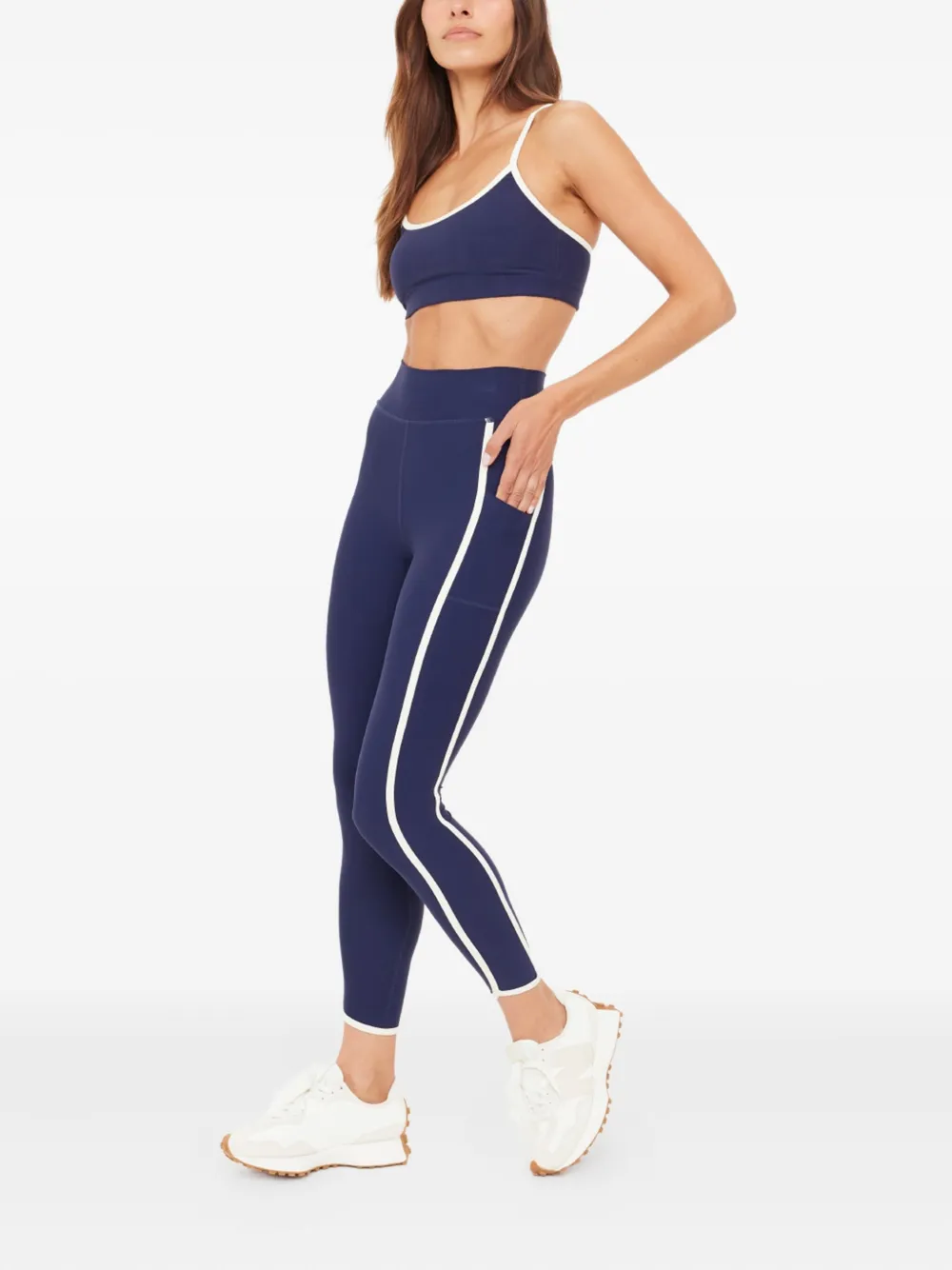 The Upside Samara Stripe Leggings In Blue