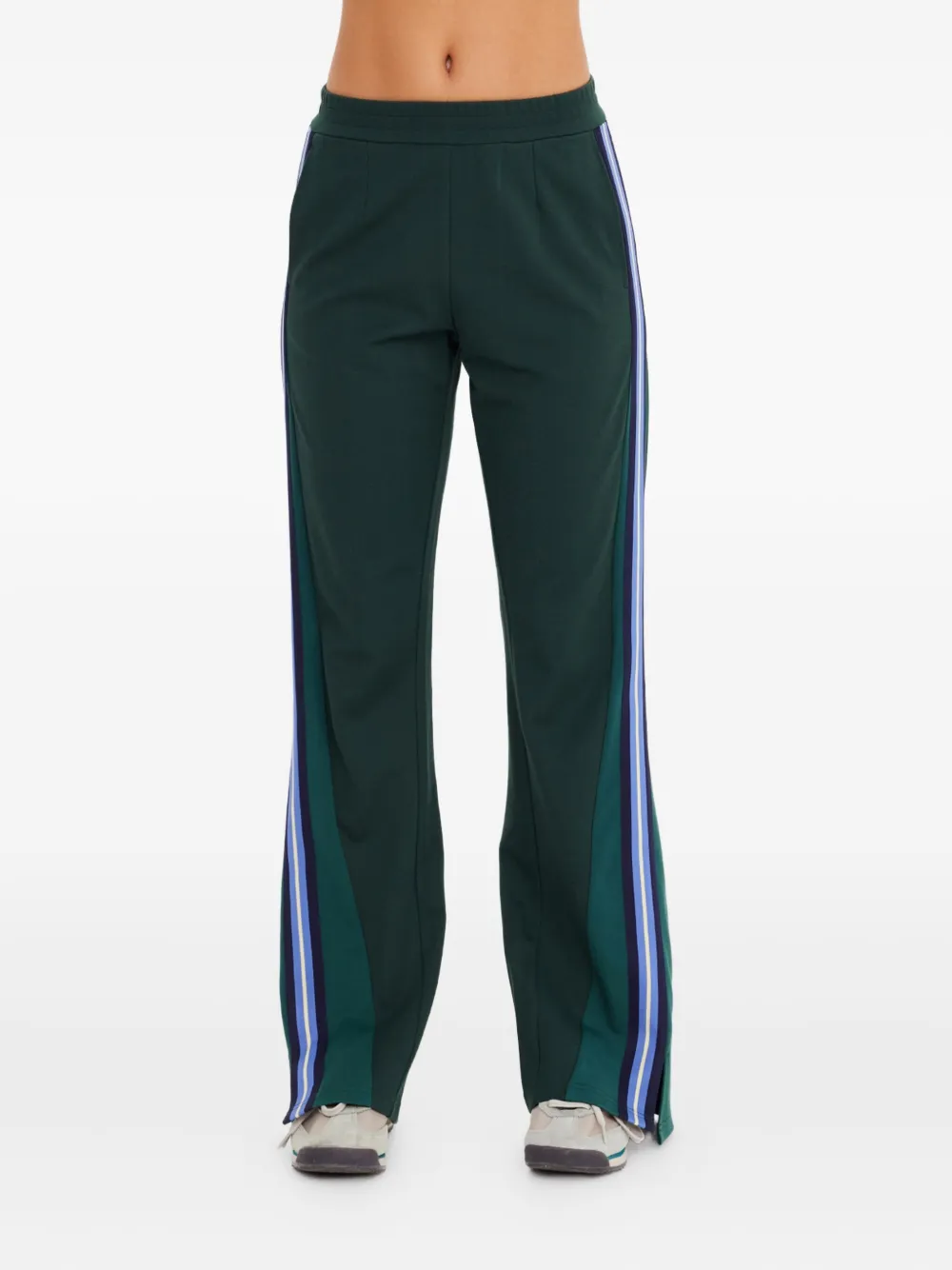 The Upside Maneki Petra flared broek met streep Groen