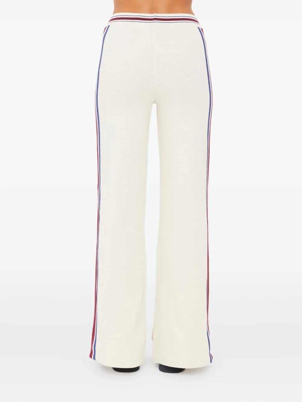 The Upside Adesa Kansas gestreepte gebreide broek Wit