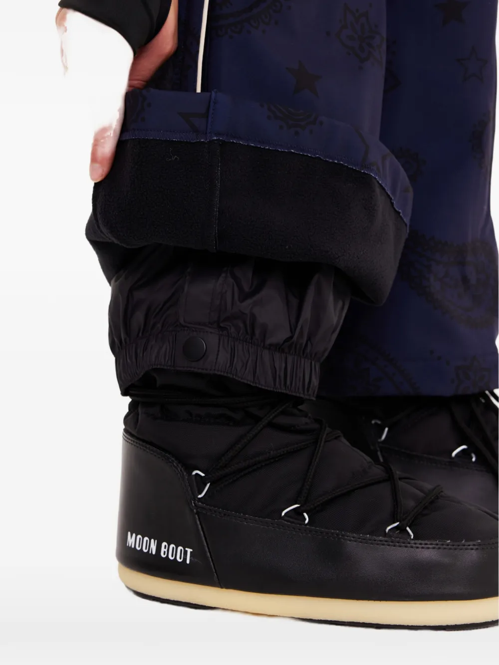 The Upside Hakuba Kiki Paisley-pattern Belted Ski Suit In Blue