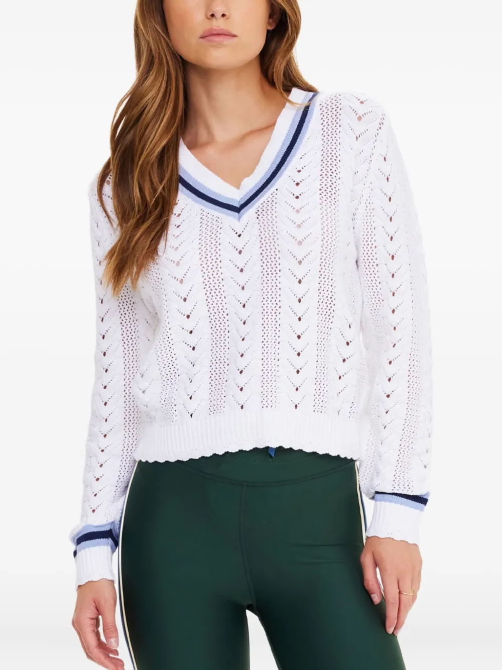 The Upside Citta Sonny trui met V-hals Wit