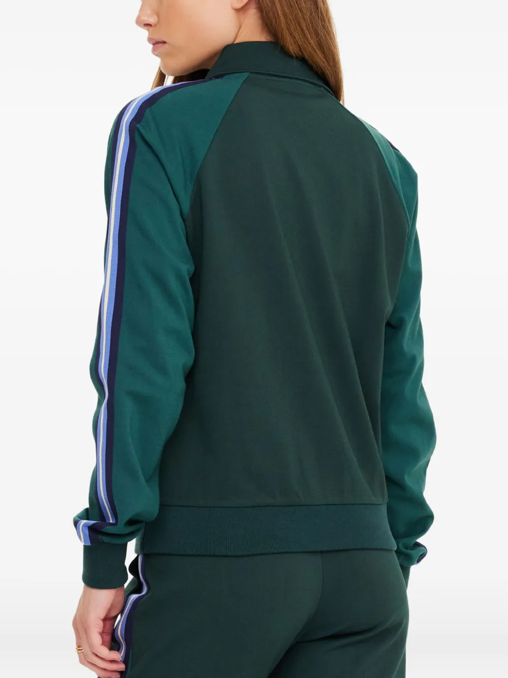 The Upside Maneki Pari Striped Zip Jacket In Green