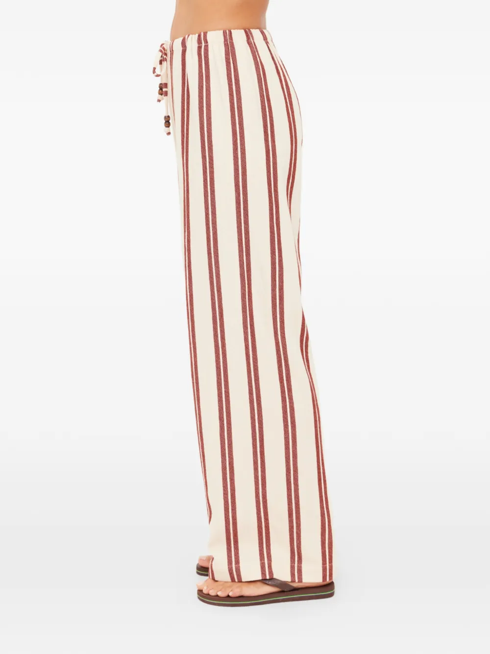 The Upside Baja Charli gestreepte broek Beige