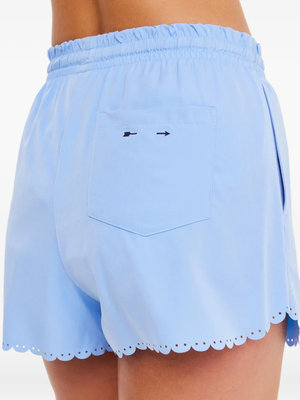 The Upside Era Scalloped Shorts In Blue