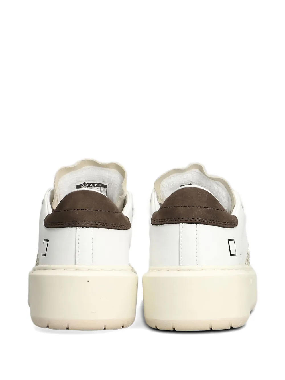 D.A.T.E. Hill glitter-stripe platform sneakers White