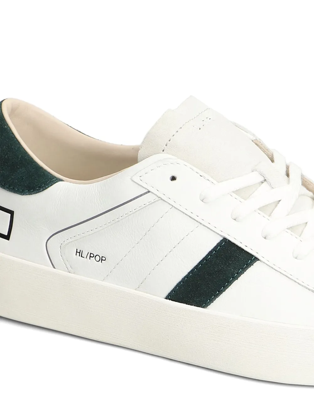 Date Leather-panelled Suede Sneakers In White