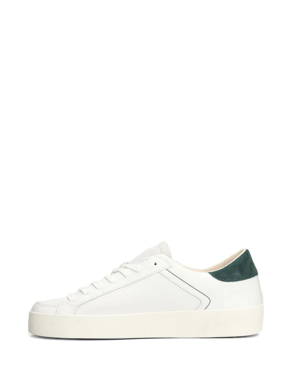 Date Leather-panelled Suede Sneakers In White