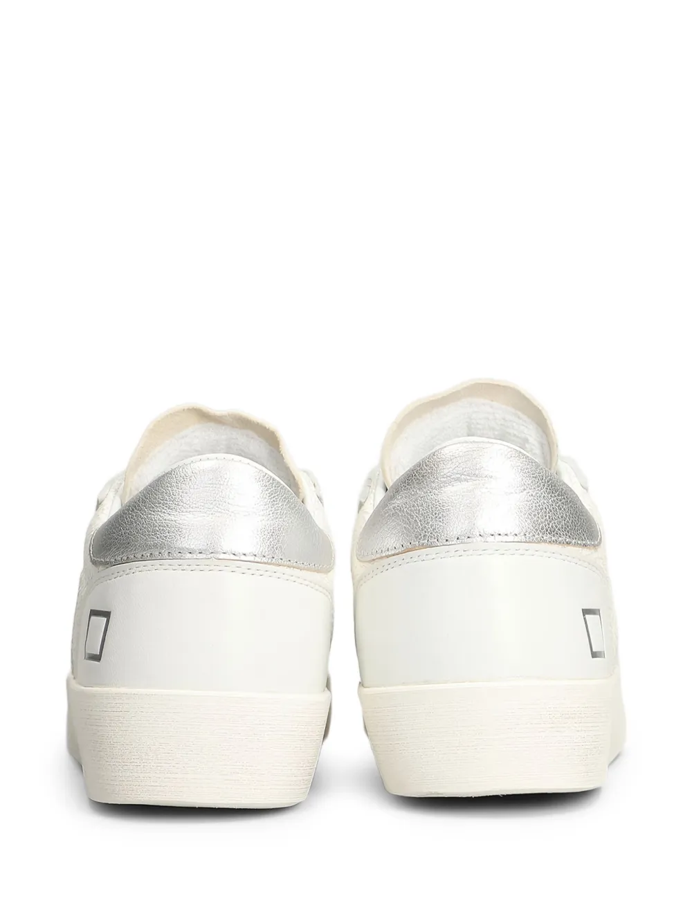 D.A.T.E. texture-leather stripe sneakers White