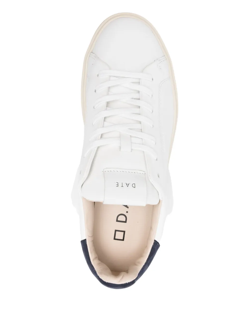 Date Leather Sneakers In White