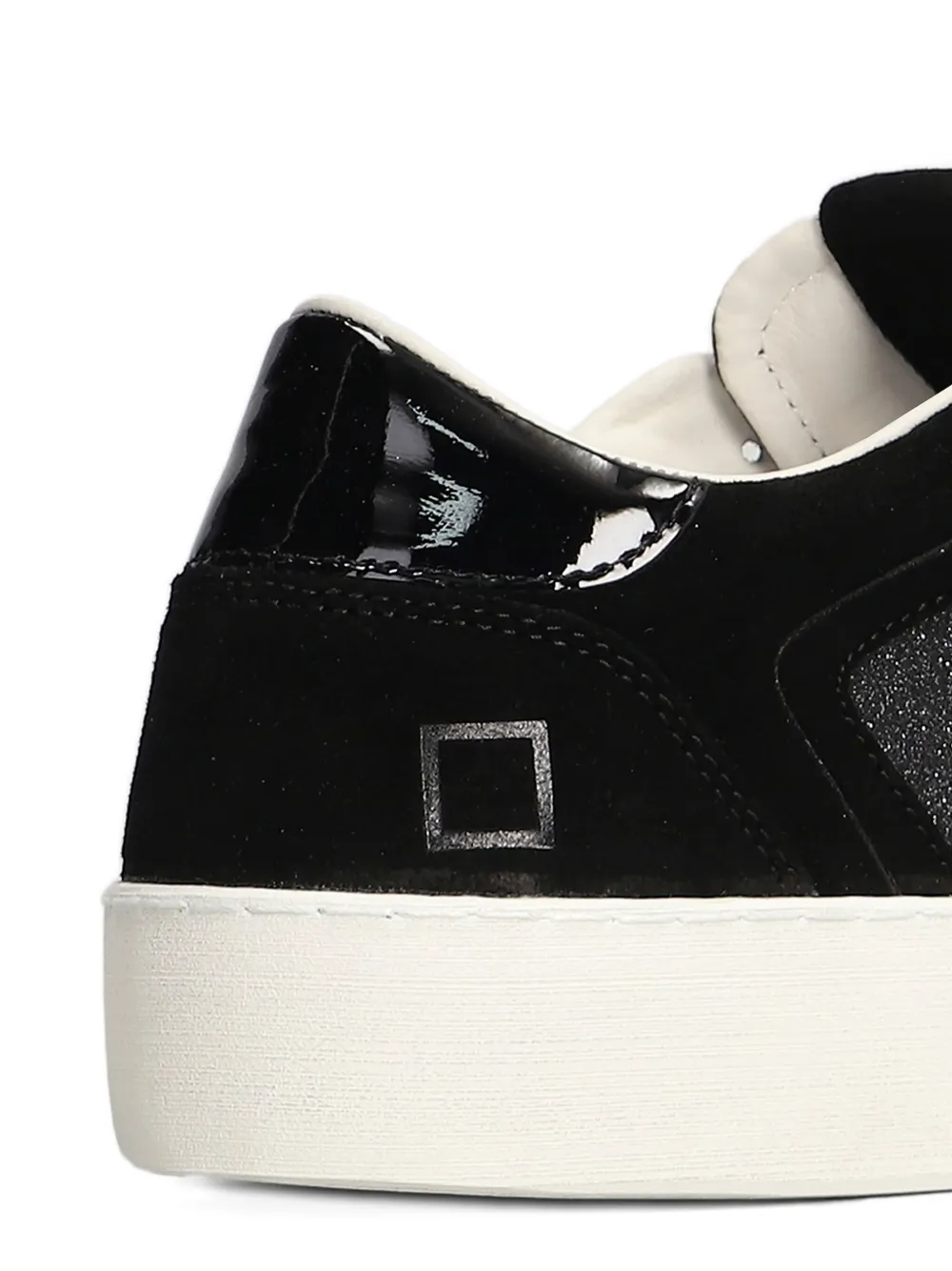 D.A.T.E. Hill glitter-panelled suede sneakers Black