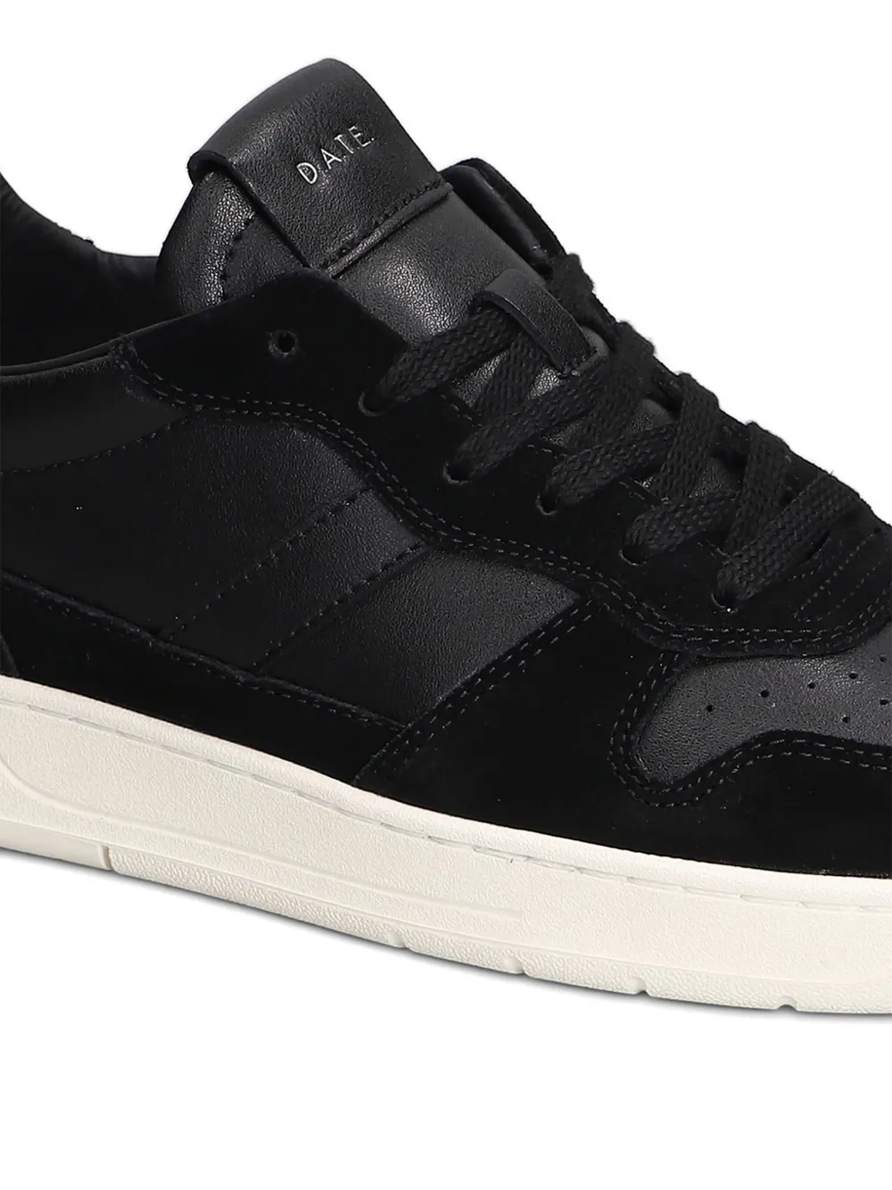 D.A.T.E. Leren suède sneakers Zwart