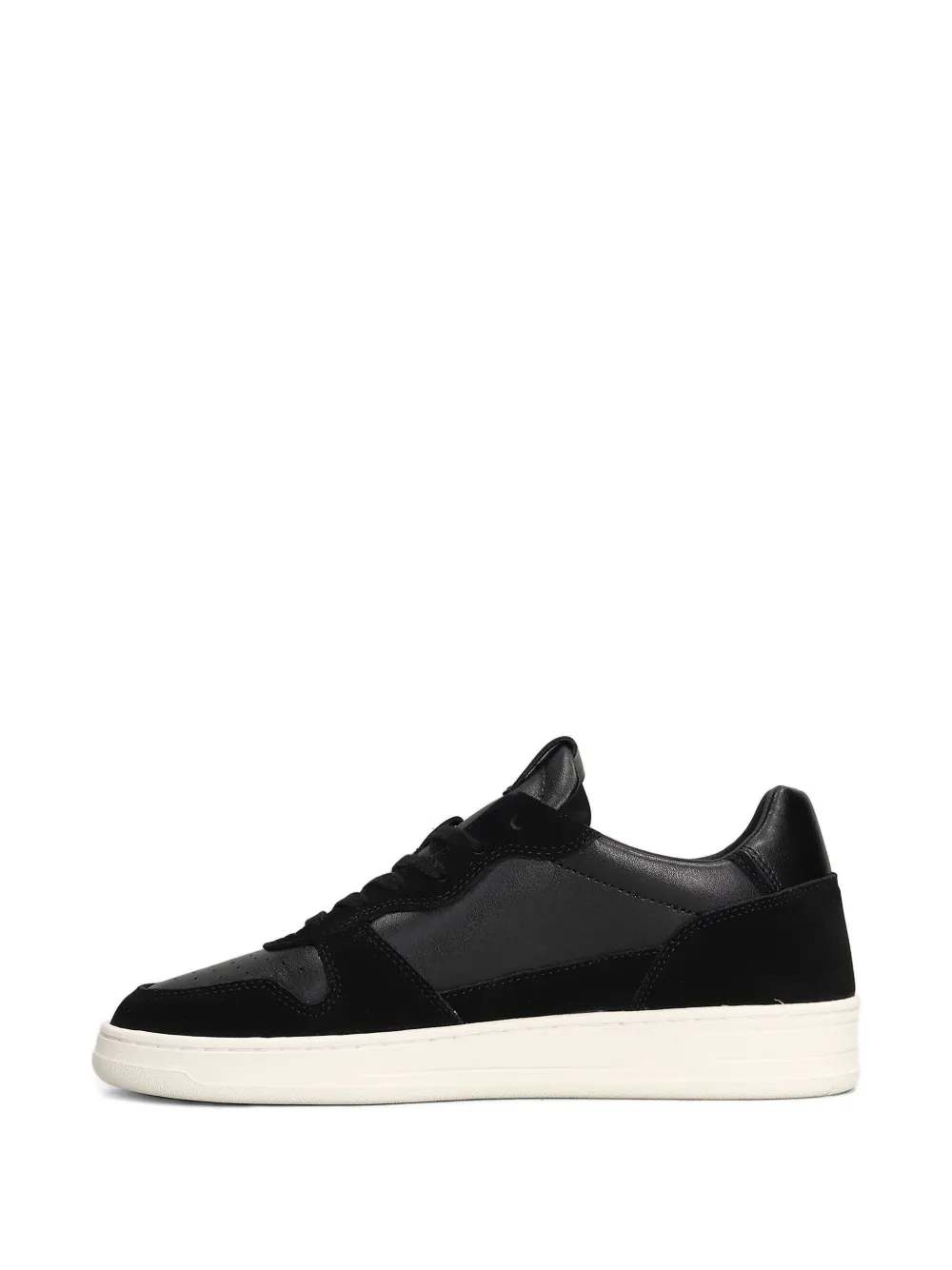 D.A.T.E. Leren suède sneakers Zwart