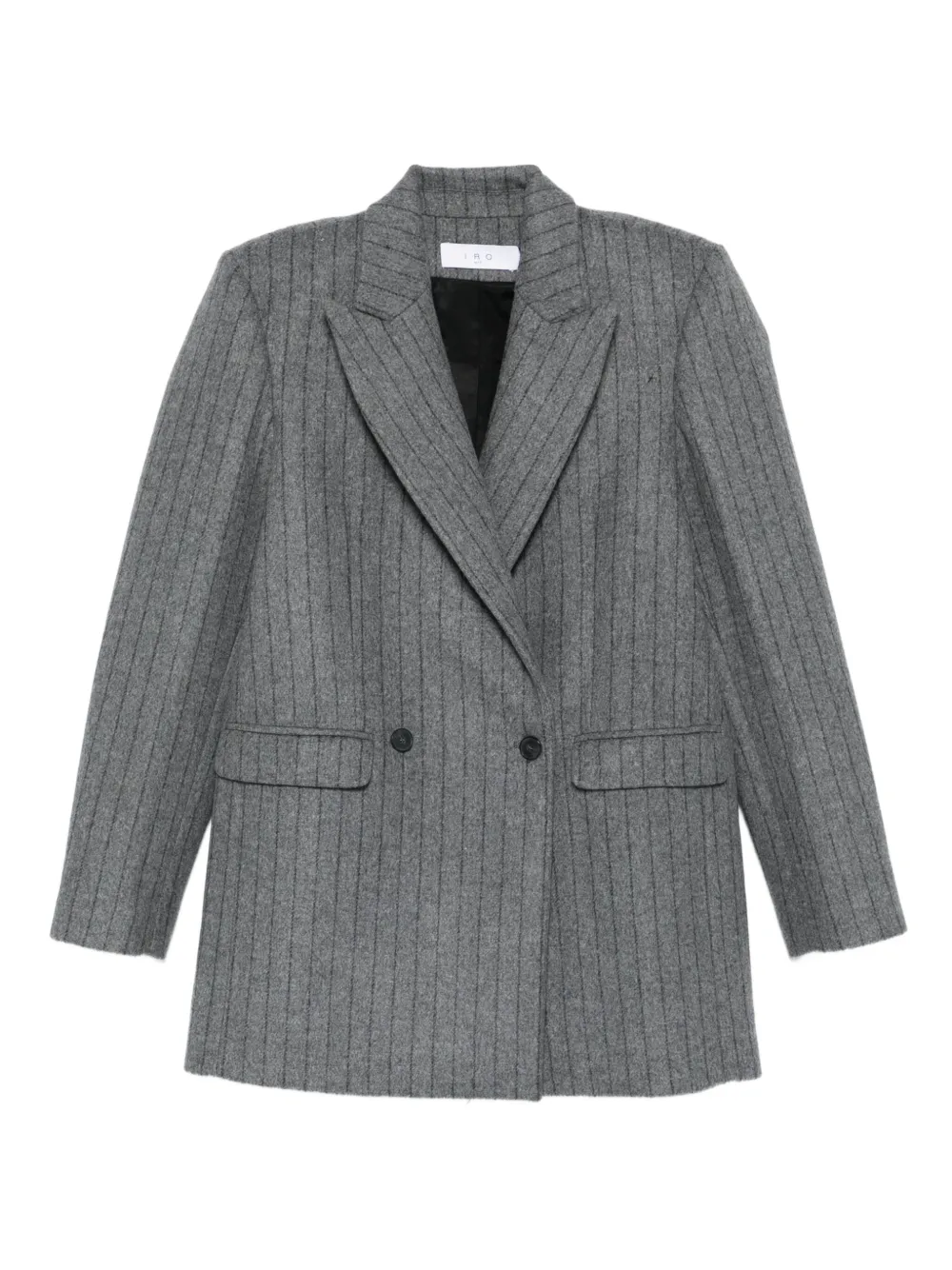 Iro Pinstripe Double-breasted Blazer In Gray