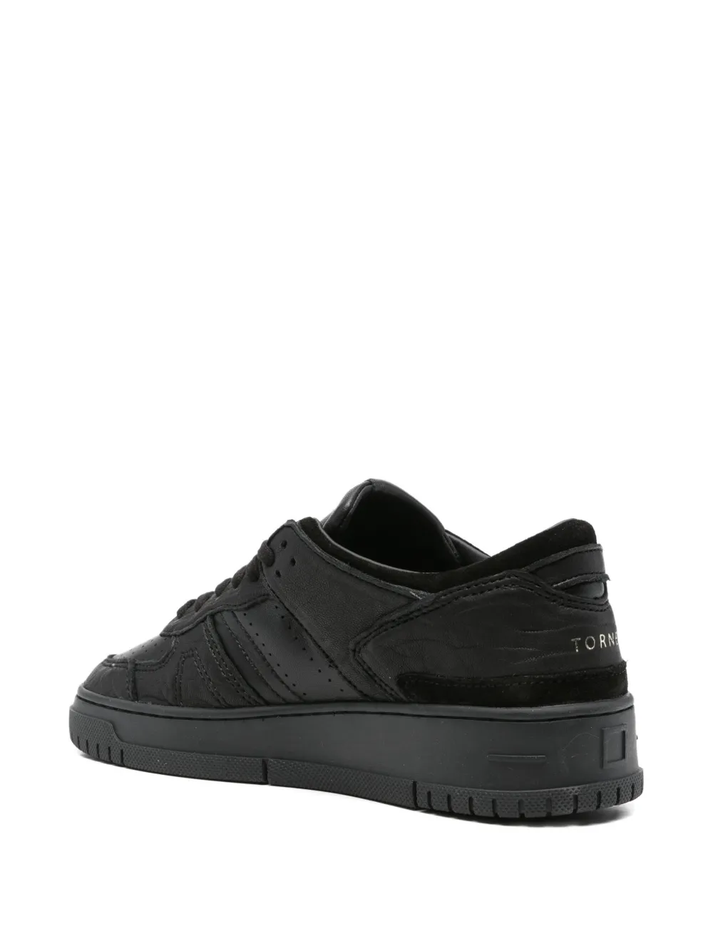 D.A.T.E. Leren low-top sneakers met vlakken Zwart