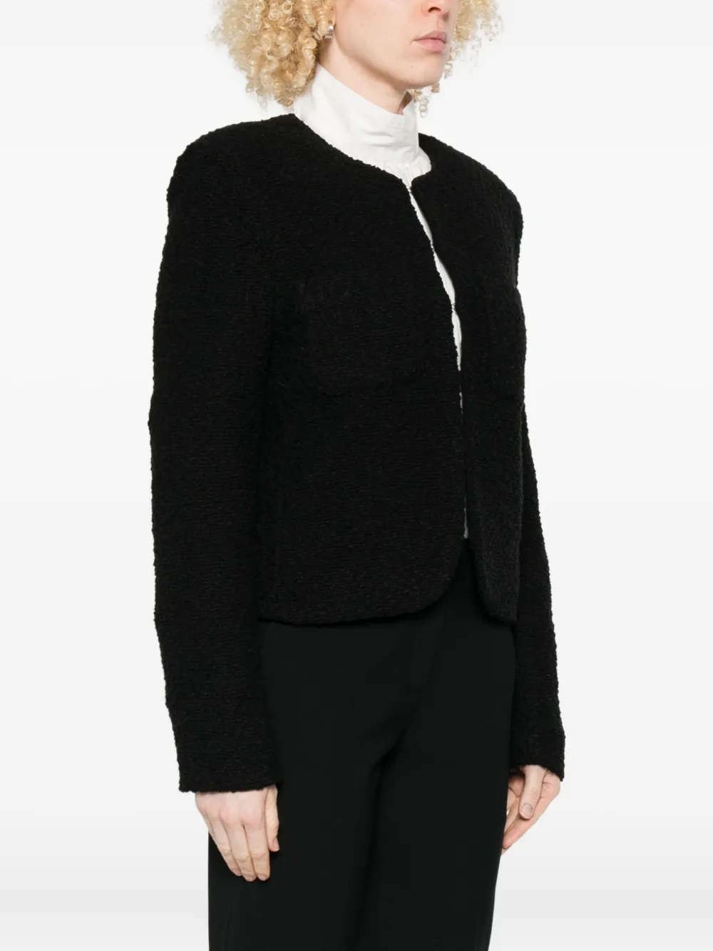 Iro Bouclé Jacket In Black