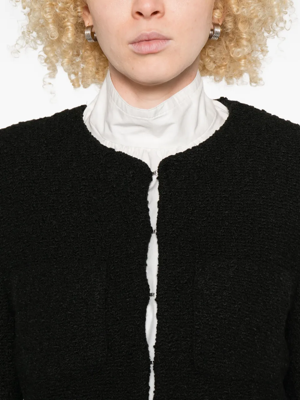 Iro Bouclé Jacket In Black