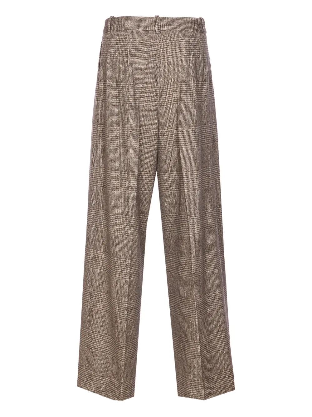 Circolo 1901 Geruite straight plooibroek - Bruin