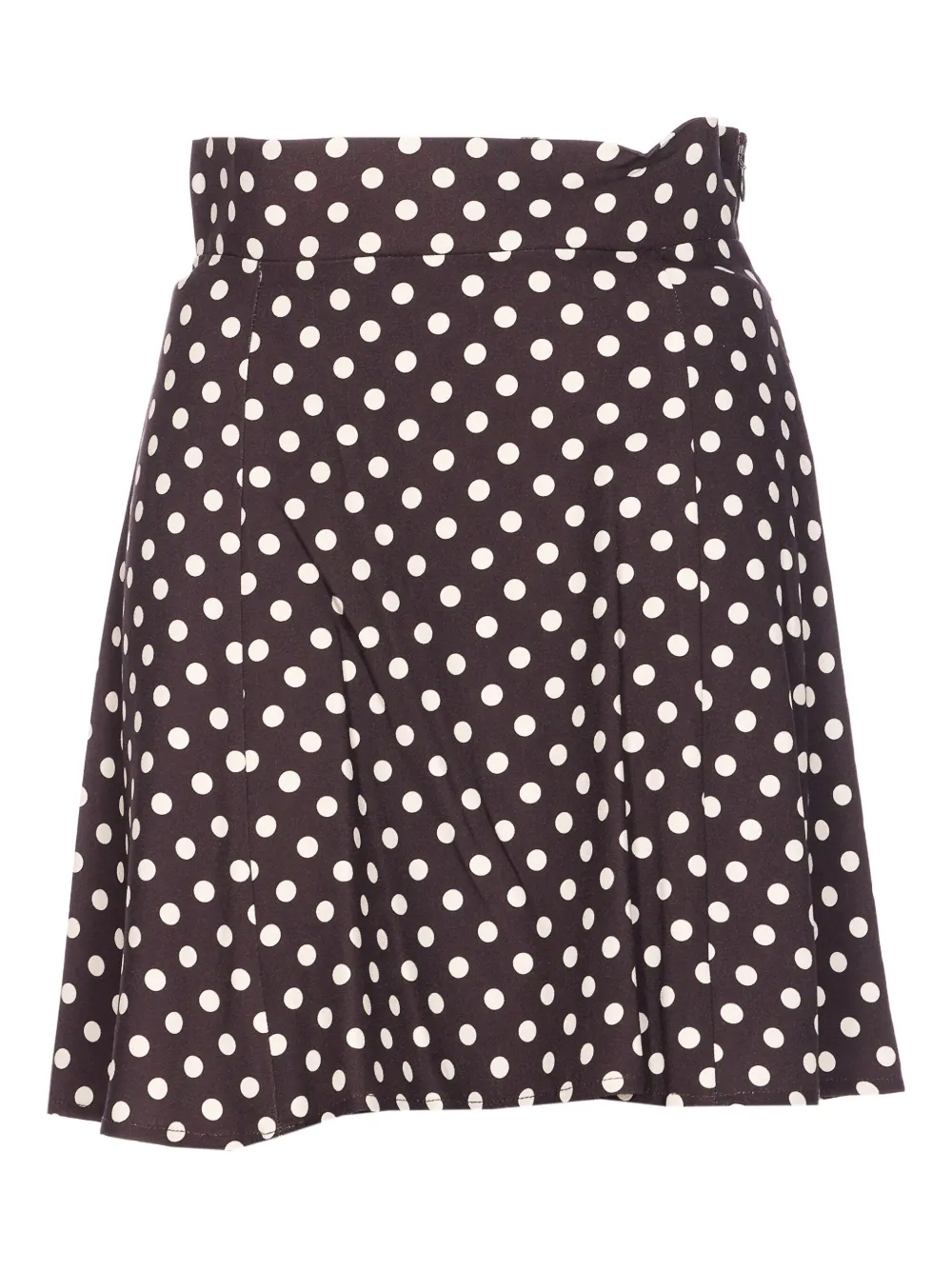 Mar De Margaritas Polka-dot Zip Skirt In Brown