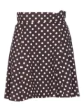 MAR DE MARGARITAS polka-dot zip skirt - Black