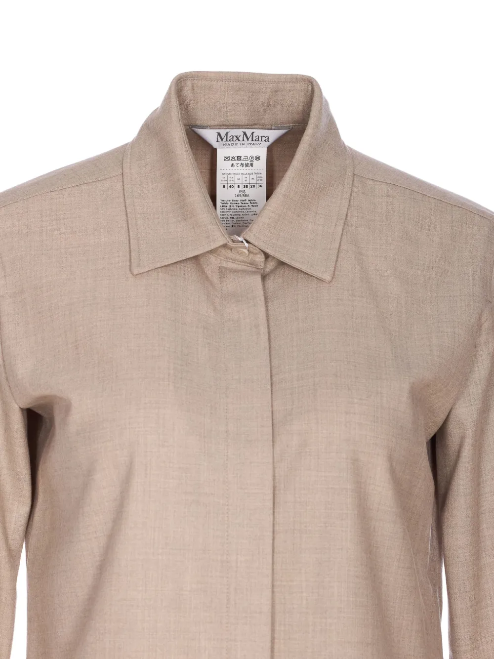 Max Mara Tebaide Classic Collar Button Shirt In Burgundy