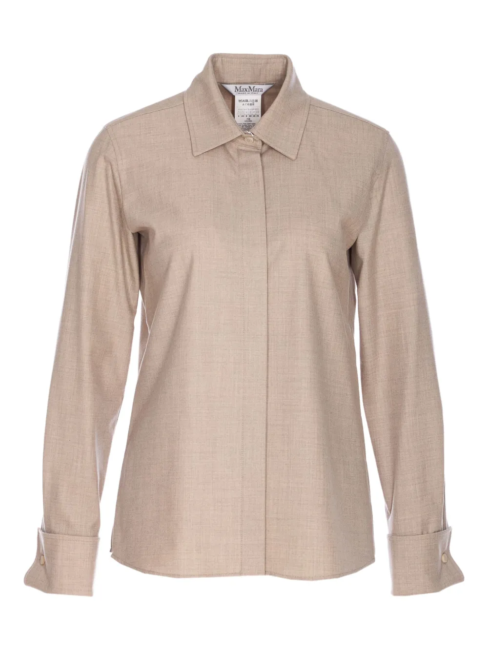 Max Mara Tebaide classic collar button shirt - ニュートラル Max Mara Tebaide classic collar button shirt - ニュートラル