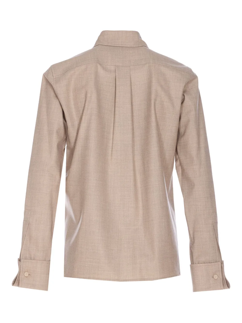 Max Mara Tebaide classic collar button shirt - Beige